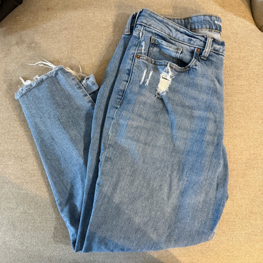 Old Navy Women's Straight Leg Jeans - Light Blue